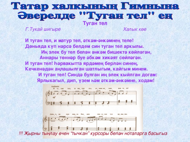 Текст песни татарин